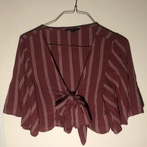 Tie front crop top